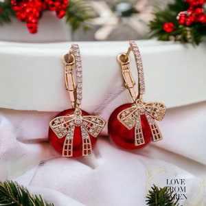 Christmas Bauble Earrings Etsy UK