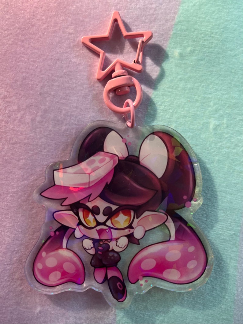 Splatoon Squid Sisters Callie and Marie Acrylic Keychain Charm - Etsy