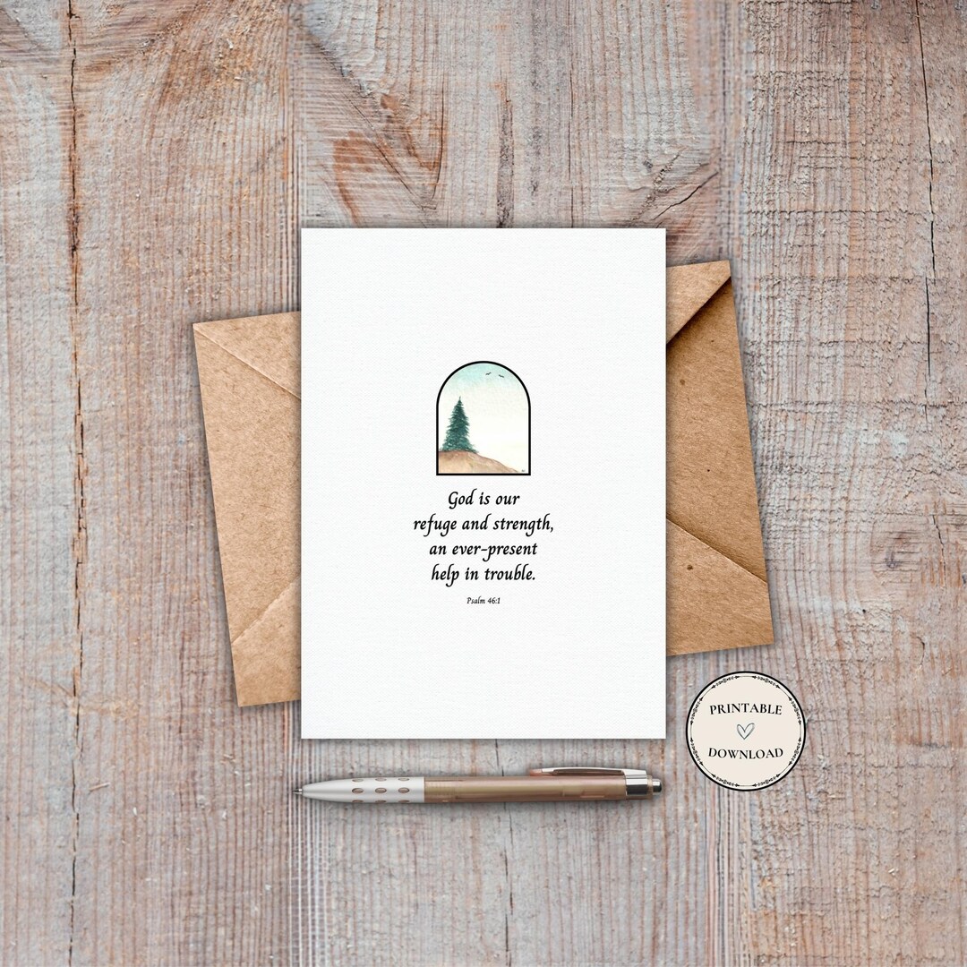 Scripture Card Printable, Encouragement Print: 5x7 Frameable Card ...
