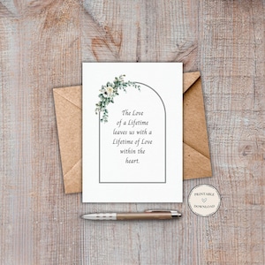 Sympathy Card for Loss of Spouse: Bereavement Gift (PDF)