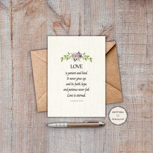 Christian Wedding Card, Scripture Anniversary Gift (Digital Download)