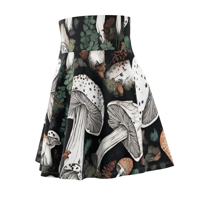 Cottage Style Mushroom Skater Skirt Cottage Core, Mushrooms, Forest