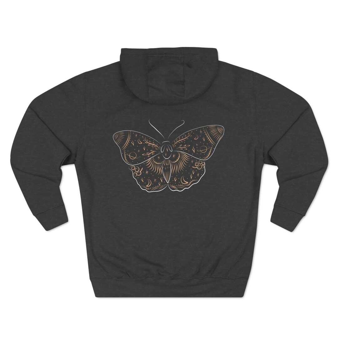Hoodie - FLYRAVE black - Colorful butterfly print main image 1