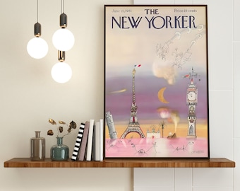 The New Yorker Magazine Cover, Exhibition Poster, New Yorker Prints, Home Decor, Wall Art, Digital Download,Jun 10,1961,M188.