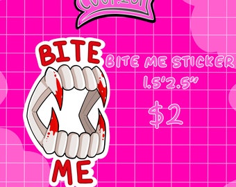 Bijt me sticker