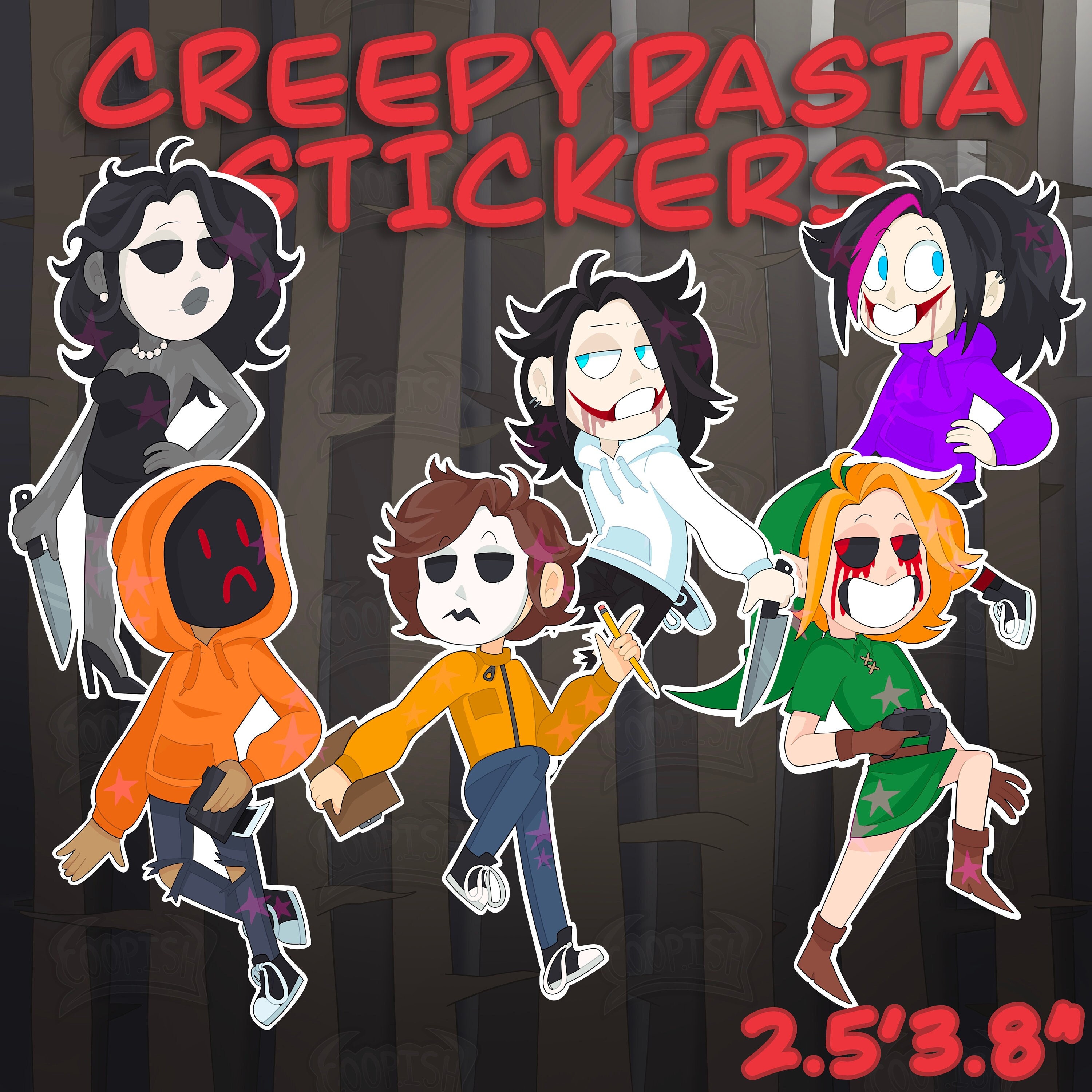 Creepypasta All Characters  Sticker by fantasmahappy