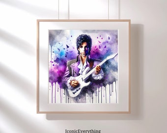 Prince in the Purple Rain - Photo paper poster in Multiple Sizes up to 18x18 in (45x45 cm)