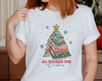 Christmas Book Tree Shirt, Christmas Gift, Book Lovers Christmas Gift, Bookworm Christmas Shirt, Gift For Teachers, School Christmas Shirt