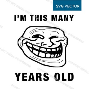 Trollface SVG, Trollface DXF, Trollface PNG, Trollface Clipart, Trollface  Silhouette, Trollface Cut File