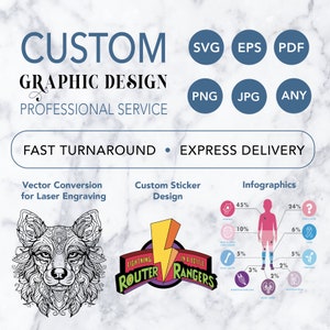 Benutzerdefinierte und professionelle Vektorgrafikdesign-Service, benutzerdefinierte SVG-, EPS-Dateien für die Lasergravur - vollständig lizenzierbar! Bis zu 5 Überarbeitungen!