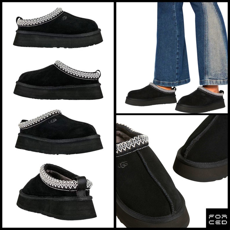 UGG Tazz Slippers Cozy Platform Fur Ankle Boots Ethical Luxe Tazz