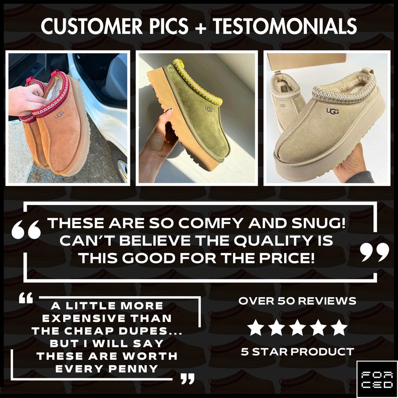 UGG Tazz Slippers Cozy Platform Fur Ankle Boots Ethical Luxe Tazz Slippers Trendy Winter Present