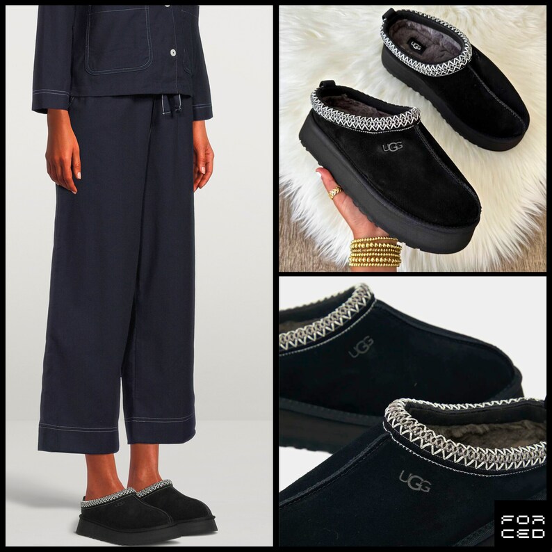 UGG Tazz Slippers Cozy Platform Fur Ankle Boots Ethical Luxe Tazz