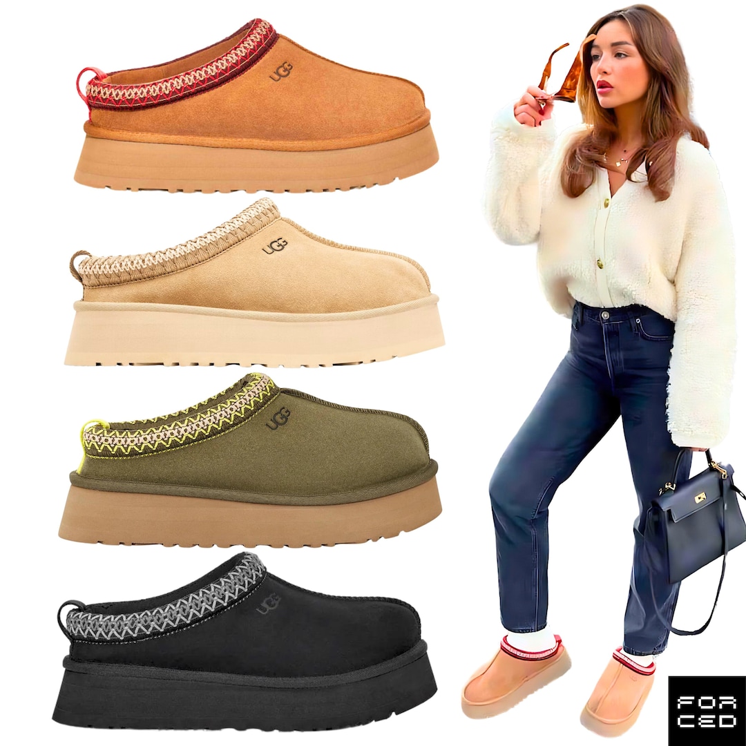 UGG Tazz Slippers Cozy Platform Fur Ankle Boots Ethical Luxe Tazz