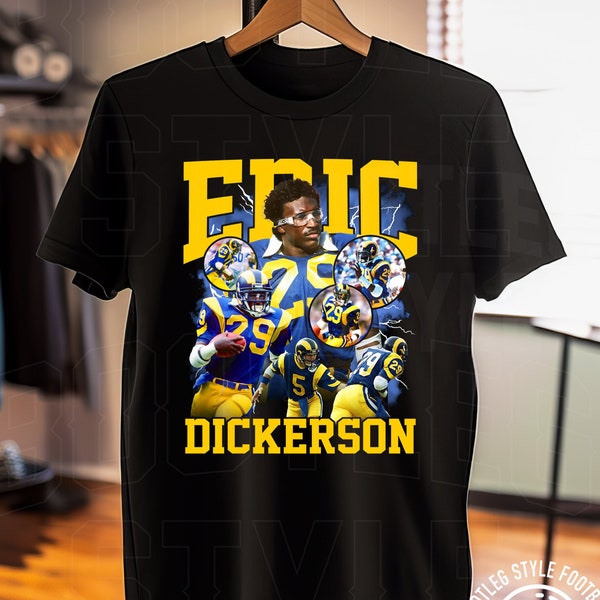 Eric Dickerson Shirt for Men Women Vintage Style Football Shirt Bootleg T-Shirt Classic 90s Graphic Rap Tee Gift for Los Angeles fan