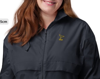 Whale Tail Unisex Windbreaker, Packable Jacket, Winter Coat, Hooded, Raincoat, Wind, Zip Up, Water-Repellent, Vegan