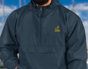 Champion Jacket Anchor, Windbreaker, Packable, Winter Coat, Hooded, Raincoat, Wind, Half Zip, Water Resistant