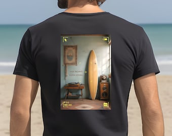Camiseta Vintage Surf Vinyl Record Player, tabla de surf, unisex, ropa de playa, surfera, verano, regalo surfista