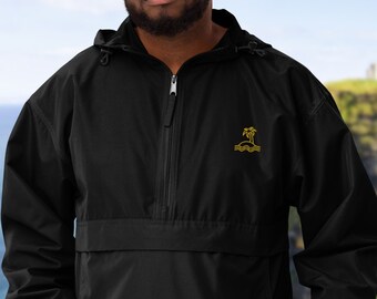 Champion Jacket Palm Island, Windbreaker, Packable, Winter Coat, Hooded, Raincoat, Wind, Half Zip, Water Resistant
