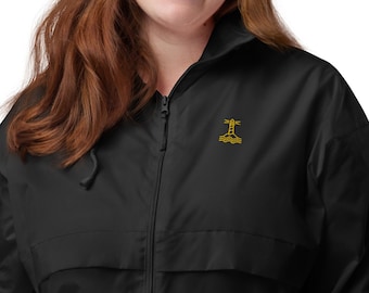 Lighthouse Island Unisex Windbreaker, Water-Repellent Packable Jacket