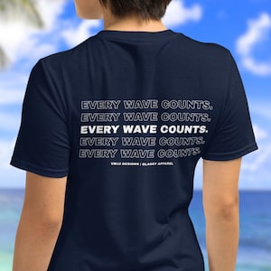 Uniseks T-shirt Elke golf telt, surfshirt, surfkleding, strandkleding, surfen, surfershirt, zomercadeau