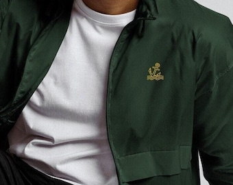 Anchor Unisex Windbreaker, Packable Water-Repellent Zip Jacket