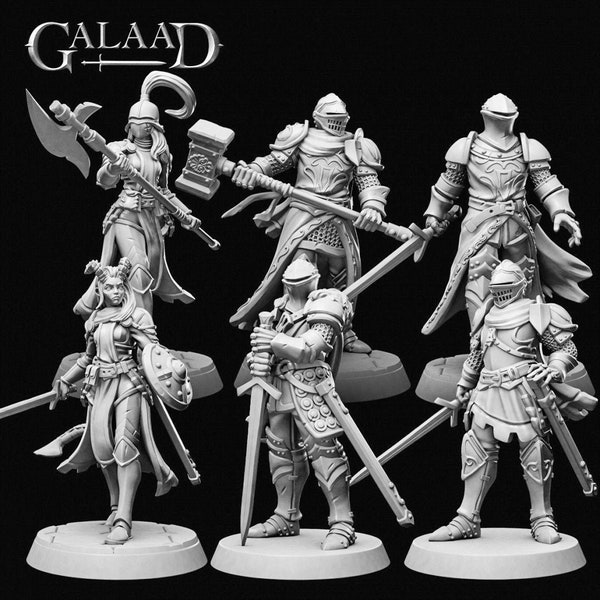 8K Knights | Galaad Miniatures | Gaming Miniatures | Resin miniature | Tabletop RPGs | Role playing | RPG | Dungeons and Dragons