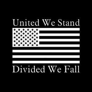 BIKERSTUFFUS United We Stand Helmet Sticker - 3.5x1 Inch Vinyl Decal For Hard Hats