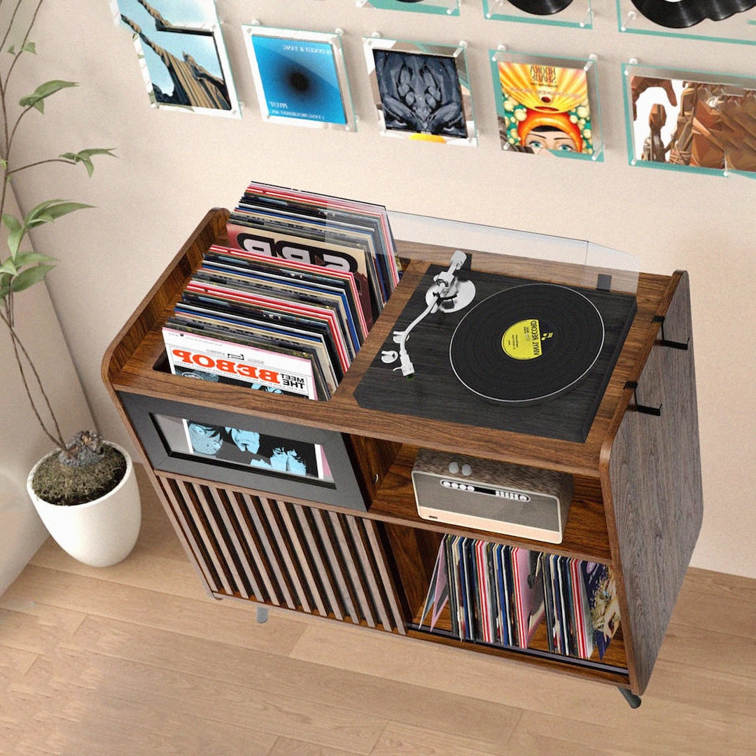Record Player Stand, Vinyl Record Storage, Record Holder, Record