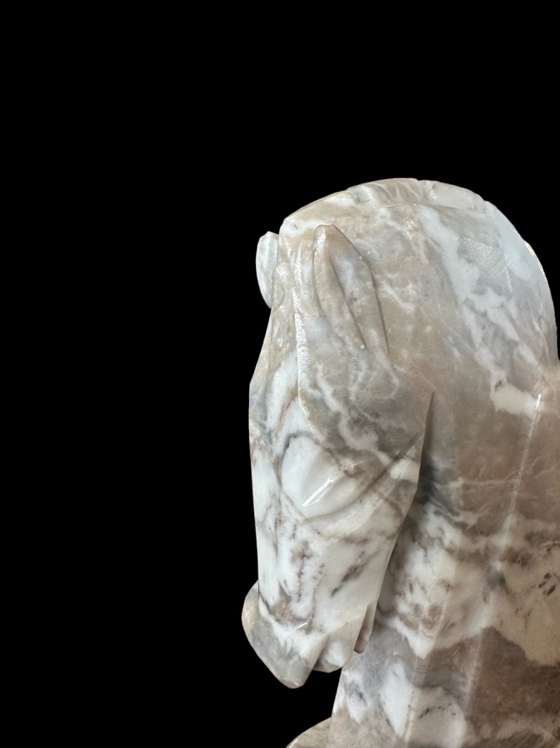 Vintage Horse Head Marble Bookends image 7