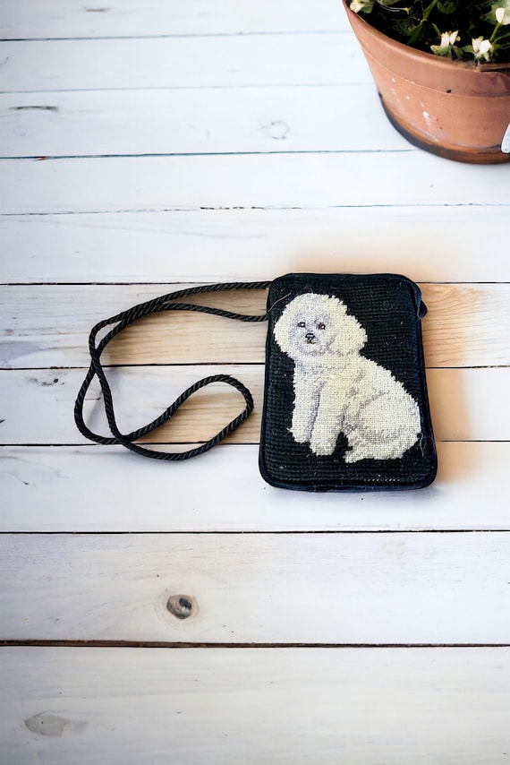 Vintage white poodle purse - image 1