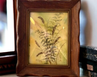 Bubble glass frame with watercolor