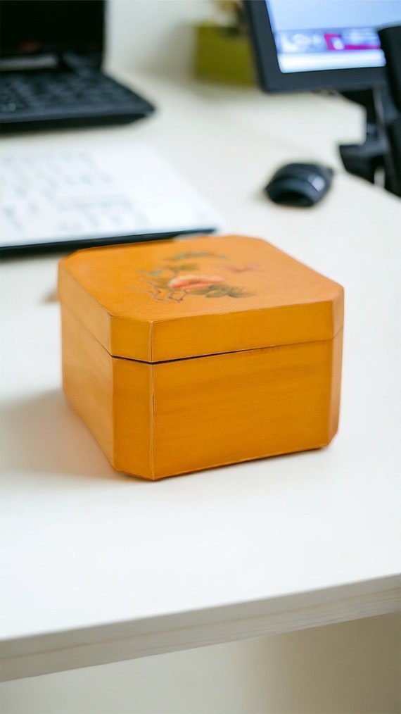 Vintage Chinese Bamboo Tea Caddy, Vintage Bamboo T