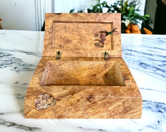 Stunning Michael Elkin Style Wood Burl Box