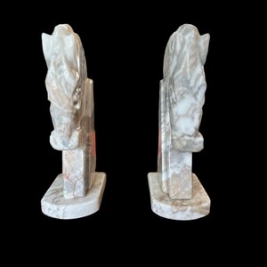 Vintage Horse Head Marble Bookends image 6