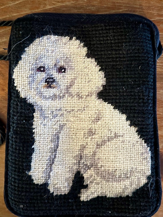 Vintage white poodle purse - image 2