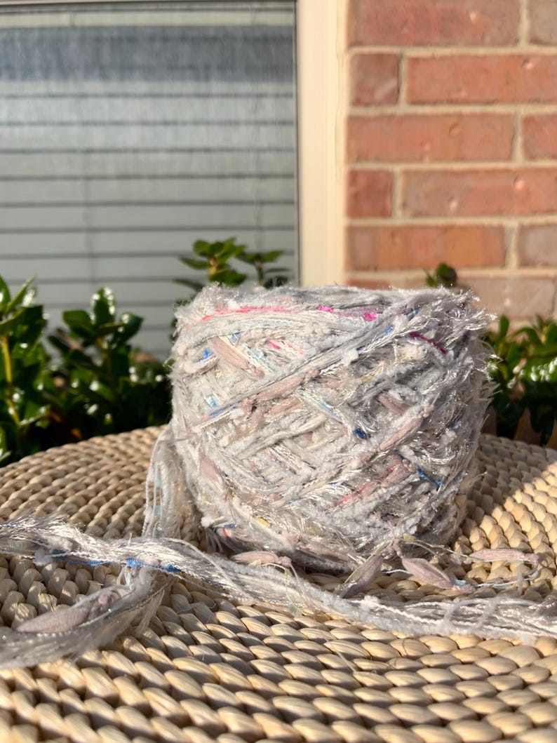 Gray Scale | Custom mixed yarn rolls, sustainable fiber chunky yarn, unique custom mixes of colors and textures, mix media scrap book Driftwood Ash