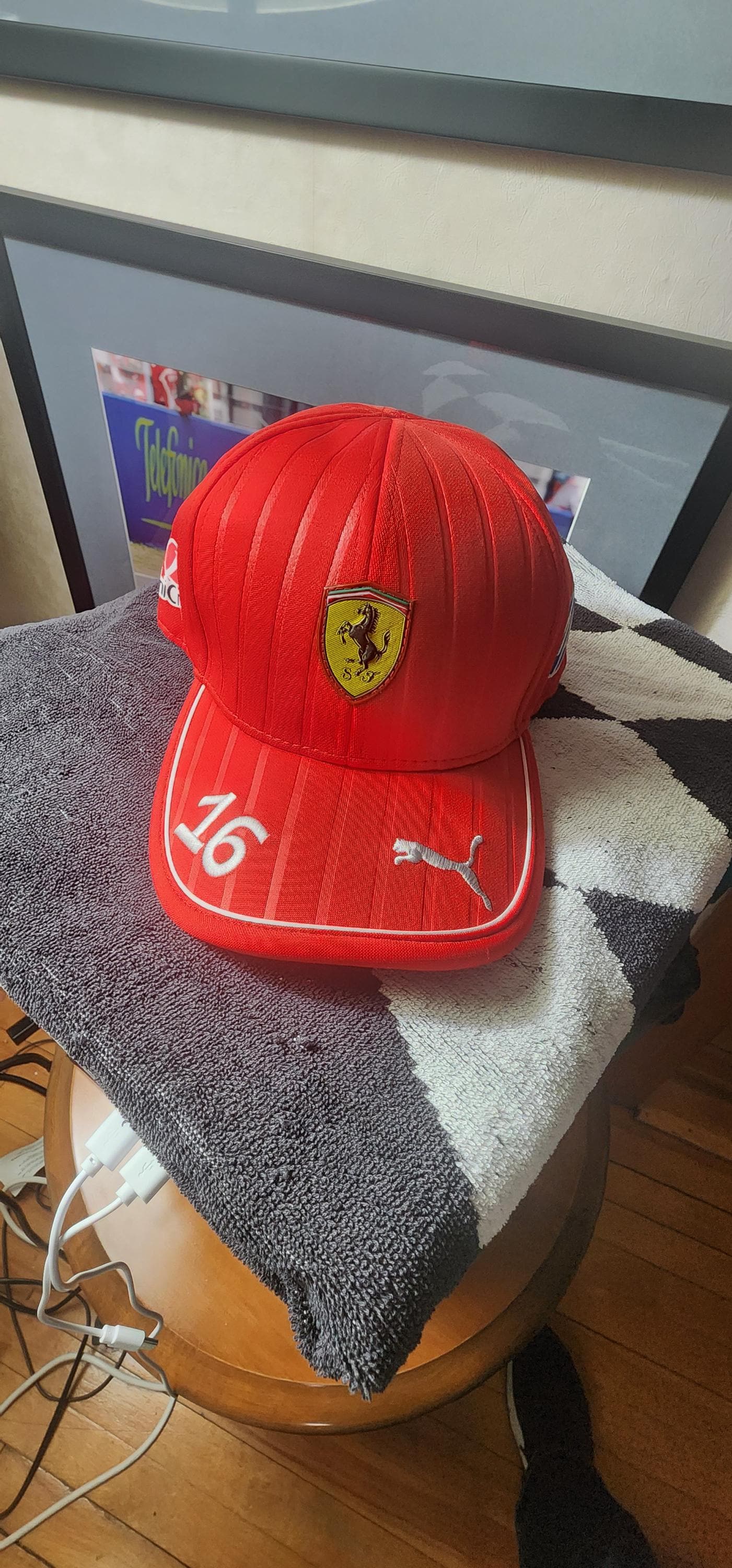 Puma for Scuderia Ferrari HP 2025 Leclerc baseball Adult-fit Replica Cap.