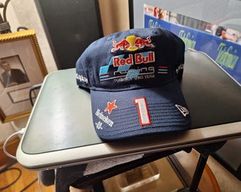 Otto Red Bull Racing Flat Bill Mesh Snapback Black Hat Cap  display picture 2
