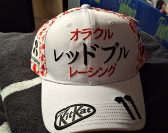 Red Bull Racing Sergio Perez Japanese GP  Limited Edition Adult Cap  White