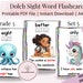 Printable Dolch Sight Word Flashcard BUNDLE, Kindergarten, Classroom ...