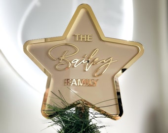 Personalised Christmas Tree Star / Christmas Tree Topper