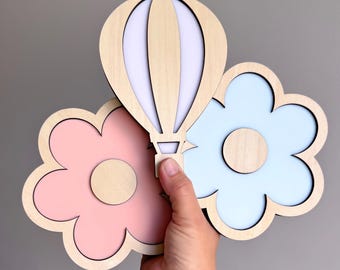 Wood Pop Name Shapes | Kids Nursery Wall Decor | Wooden Shapes