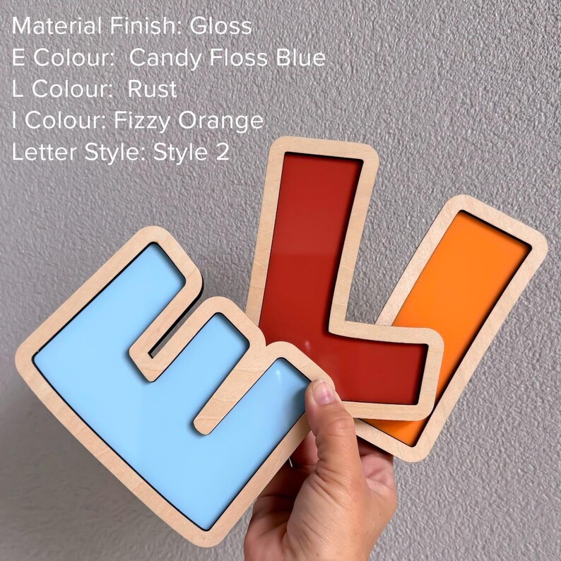 Wood Pop Letters Kids Name Plaque Kids Decor Nursery Decor Name Sign