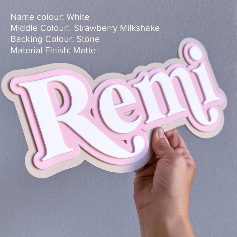 3D Triple Layered Acrylic Name Plaque and Themed Wall Shapes | Kids Nursery Decor | Name Sign image 11