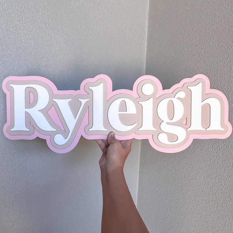 Nae Ryleigh 3D Acrylic Kids Name Sign | Layered Nursery Decor | Name Plaque - Etsy ...