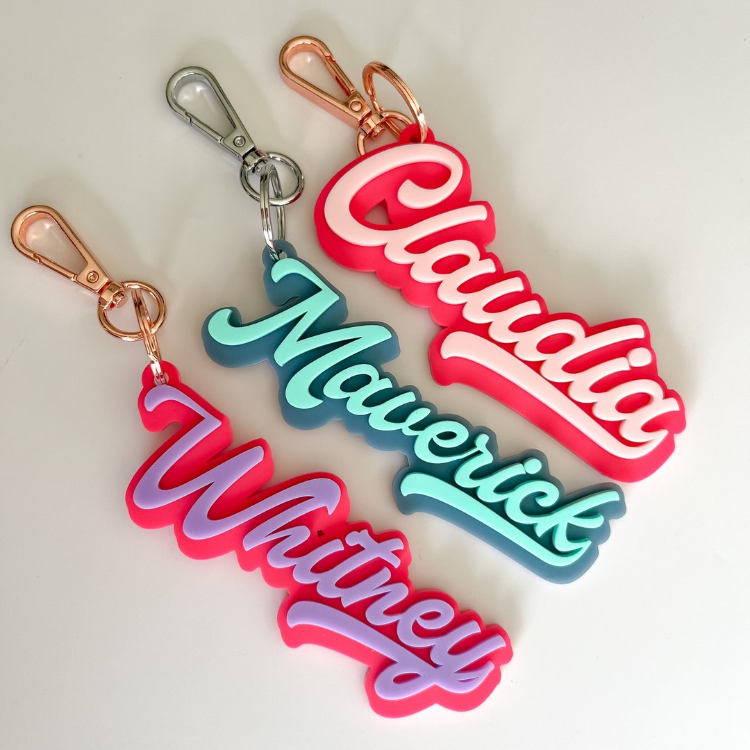 Personalised Name Bag Tag / Acrylic Kids Bag Tag / Personalised Bag Tag