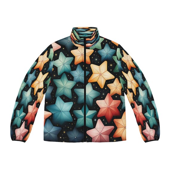 Colorful puffer jacket best sale