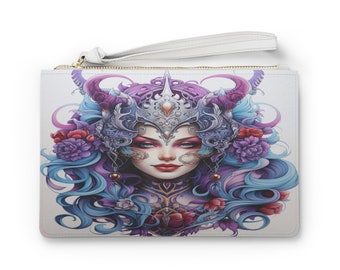 Blue Purple Enchantress Clutch Bag