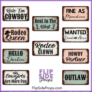 Western-Fotobooth-Requisiten | Photobooth Requisiten | PVC Photobooth Requisiten | Thema Photobooth Requisiten | Themen-Requisiten-Bundle | Party Requisiten